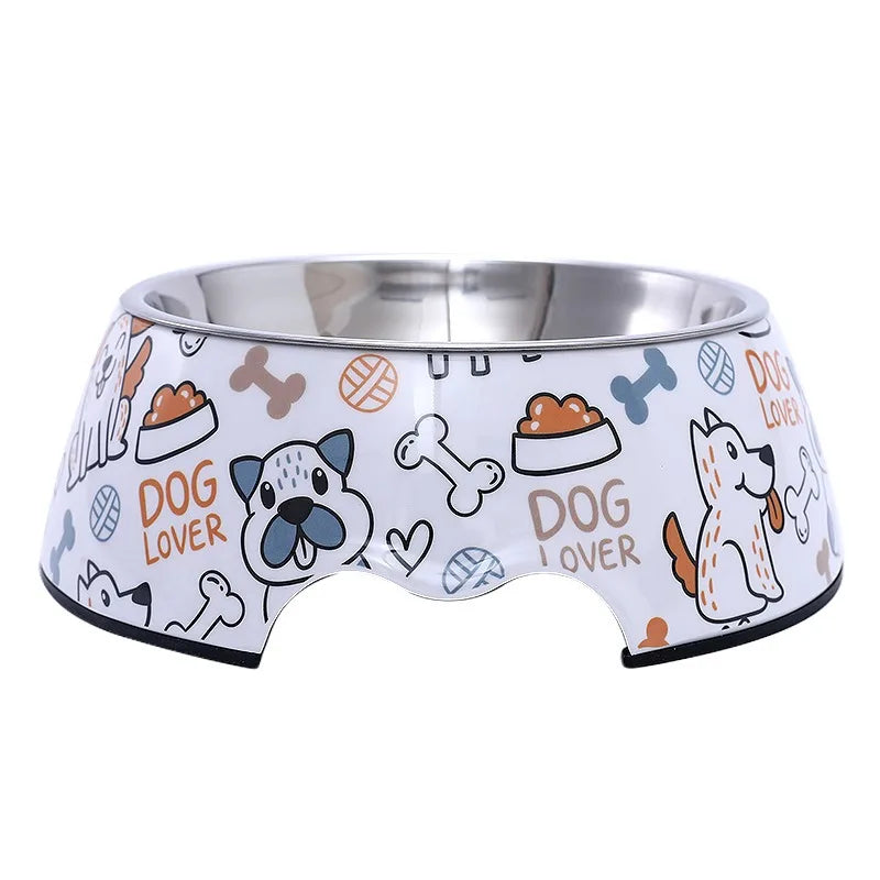 HOOPET Stainless Steel Pet Bowl Cat Feeder Drinker Supplies Kitten Puppy Food Feeding Water Drinking Bowls Pet Accessories