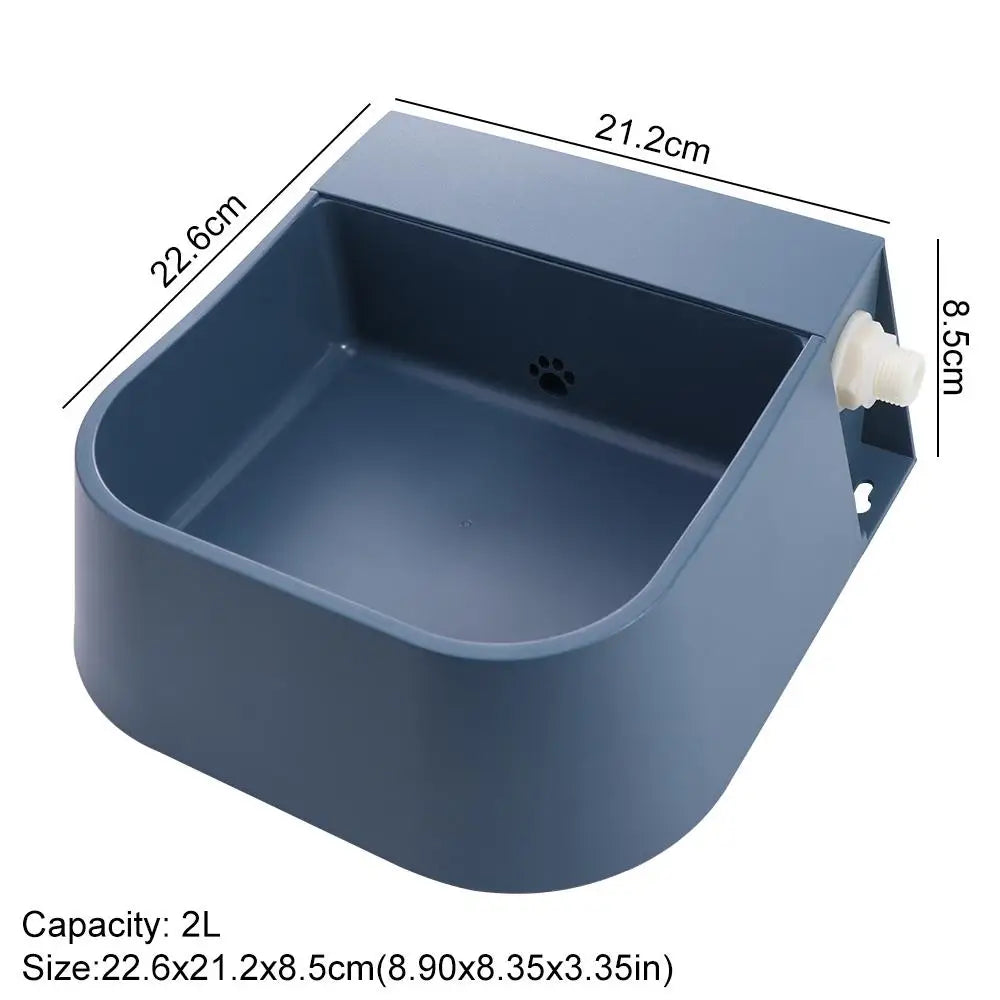 Pet Supplies 2L Pet Drinker Bowl Float Valve High Capacity Automatic Water Feeder Bowl Auto-Fill Drinker Dog Bowl Cats